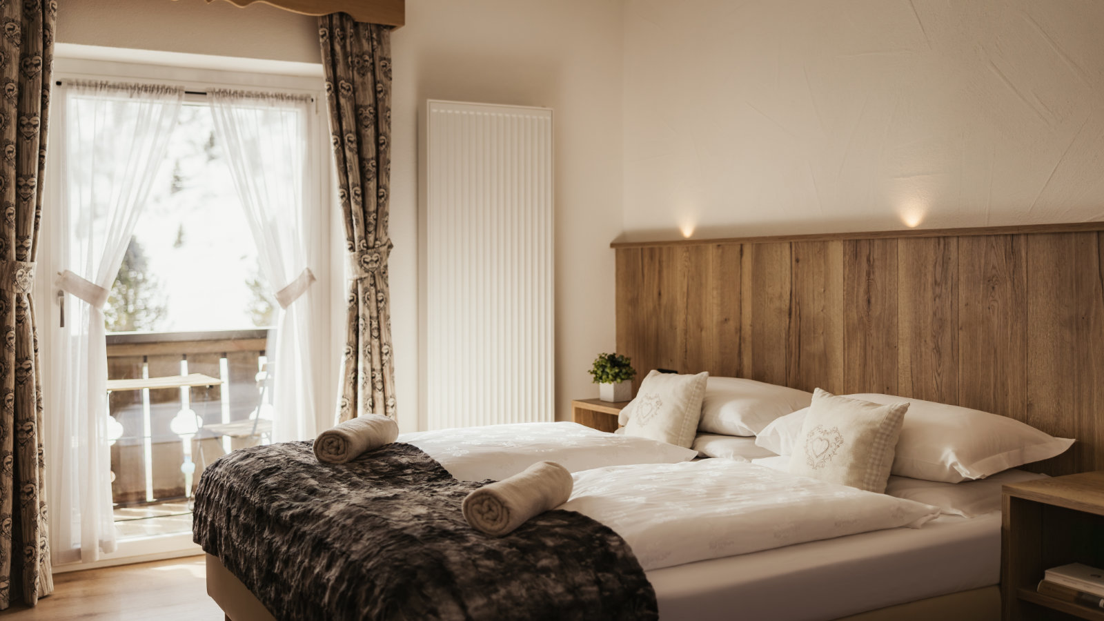 Detail of one of the room of the Hotel Monte Cherz