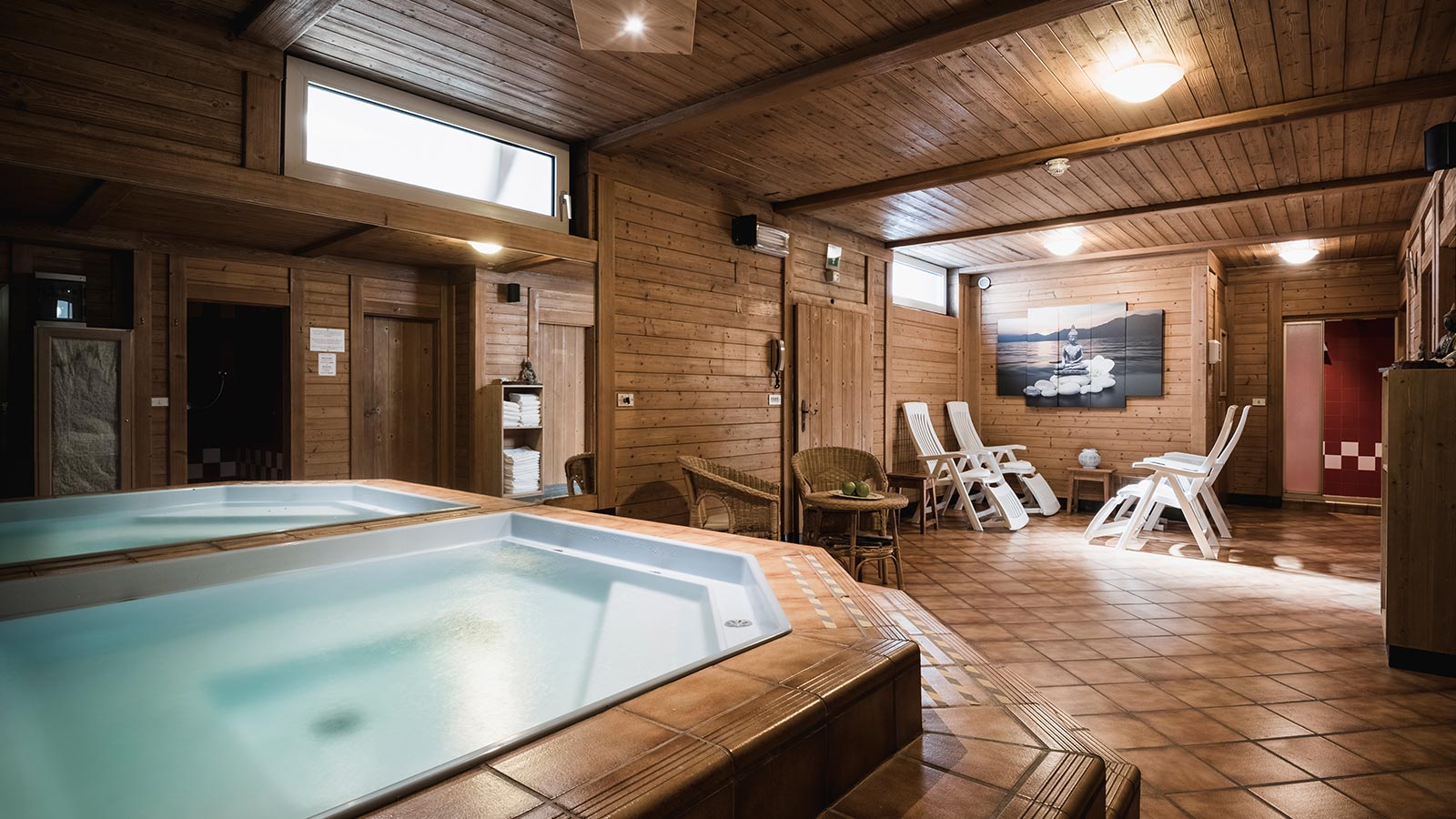La sala relax dell'Hotel ad Arabba con centro benessere